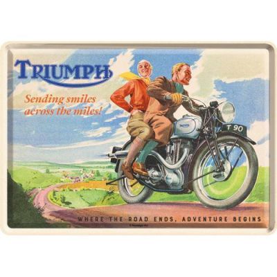 Motocykl Triumph Pocztówka Retro